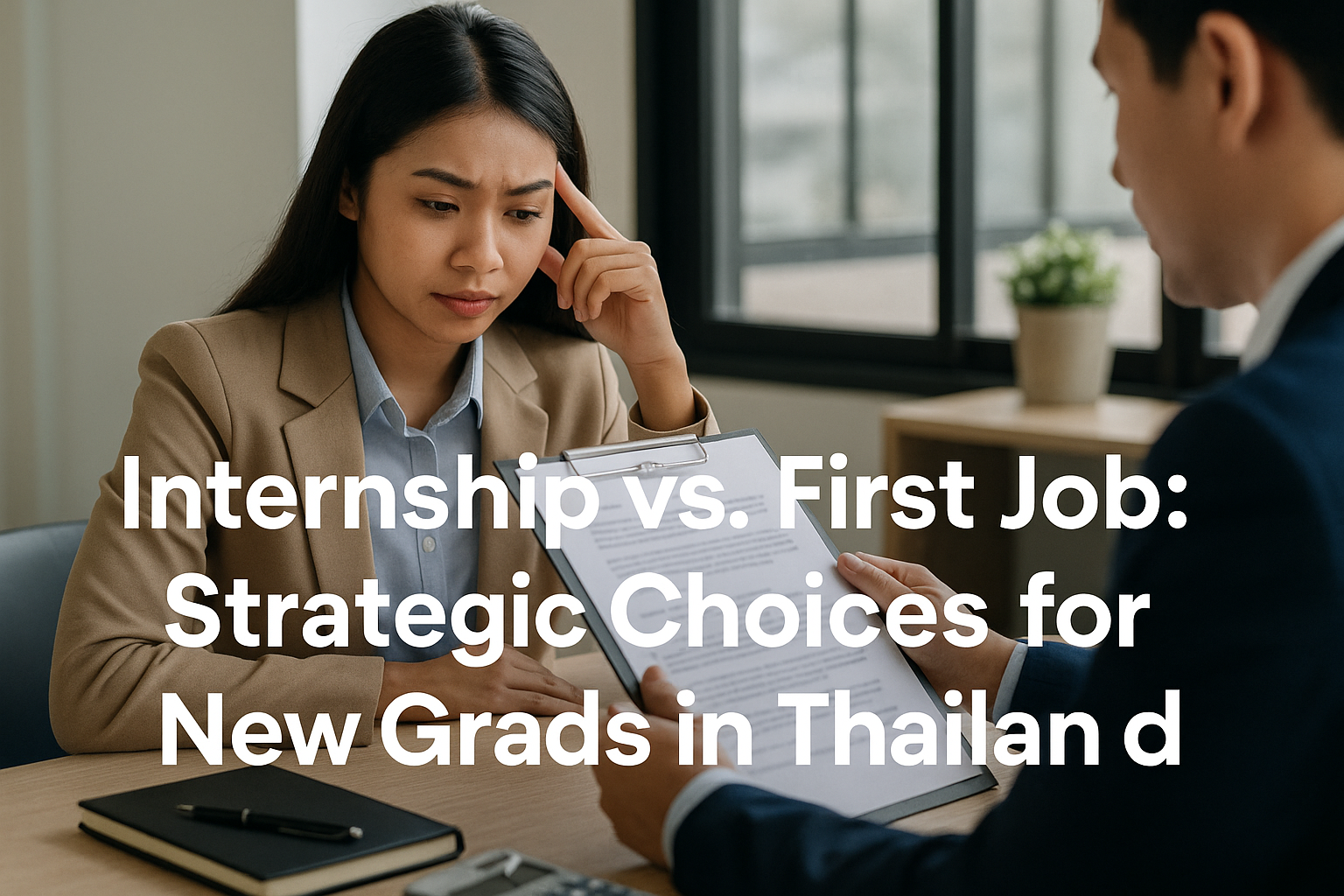 ฝึกงาน vs. งานประจำแรก: ทางเลือกกลยุทธ์สำหรับเด็กจบใหม่ในไทย
