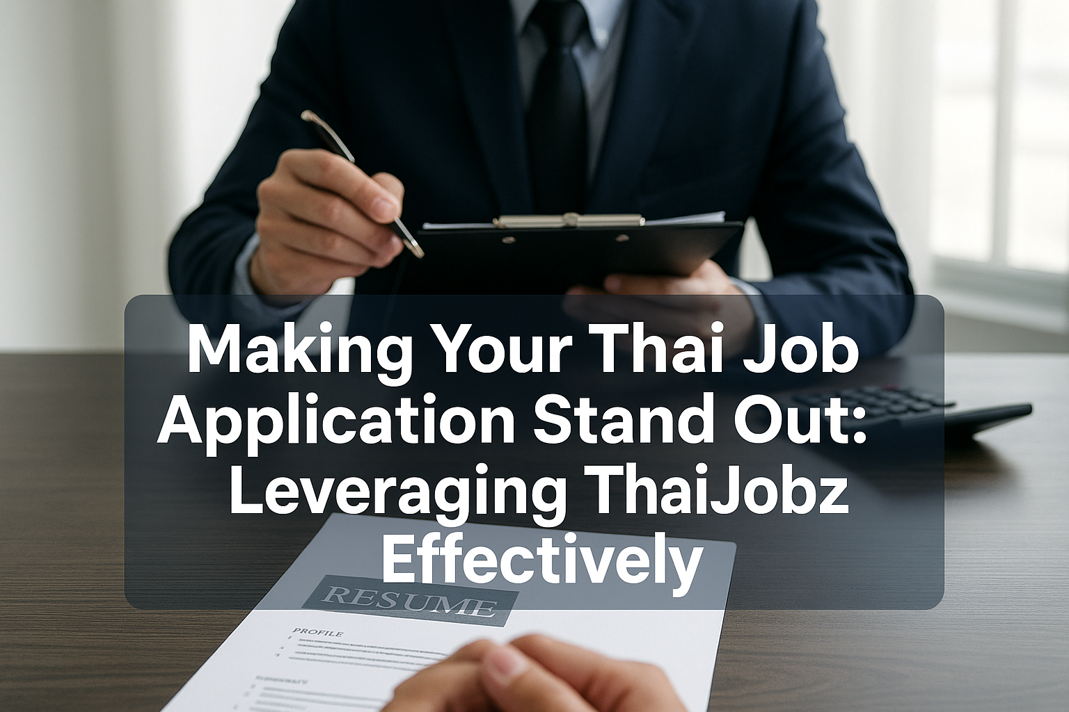 ทำให้ใบสมัครงานในไทยของคุณโดดเด่น: ใช้ ThaiJobz อย่างมีประสิทธิภาพ